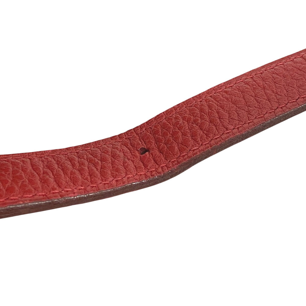 HERMES Shoulder Bag Leather, Courchevel Red Ardenne Market GM