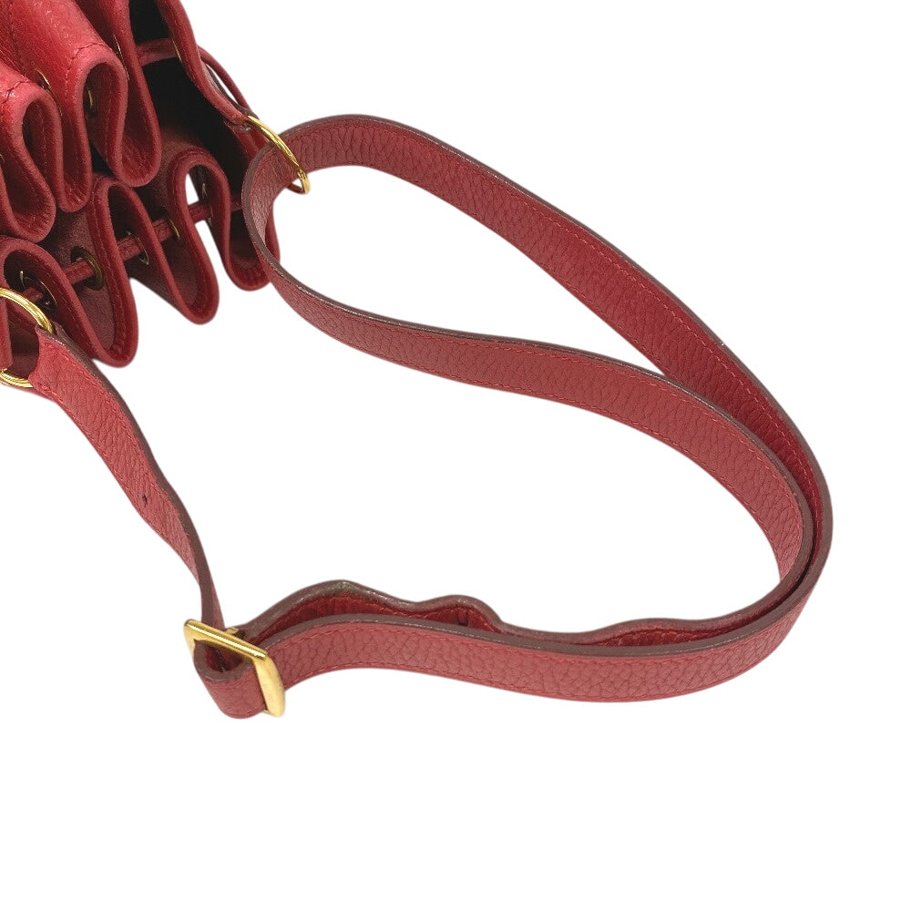 HERMES Shoulder Bag Leather, Courchevel Red Ardenne Market GM