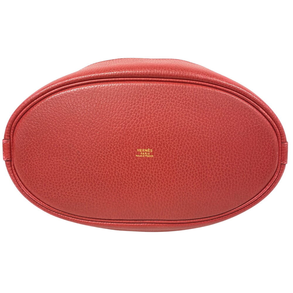HERMES Shoulder Bag Leather, Courchevel Red Ardenne Market GM