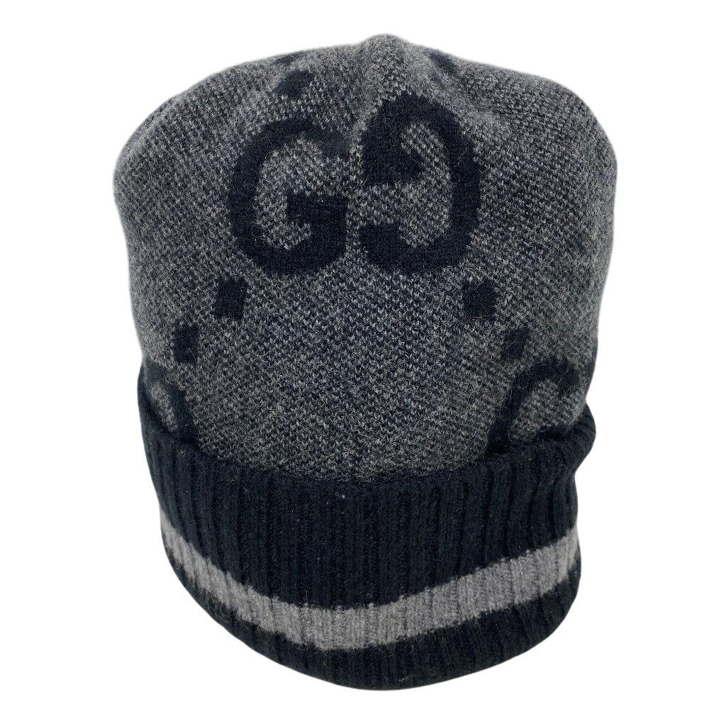 GUCCI Other hats cashmere black GG Knit cap beanie 58