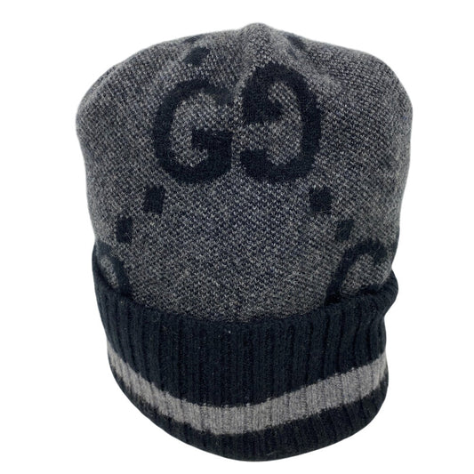 GUCCI Other hats cashmere black GG Knit cap beanie 58