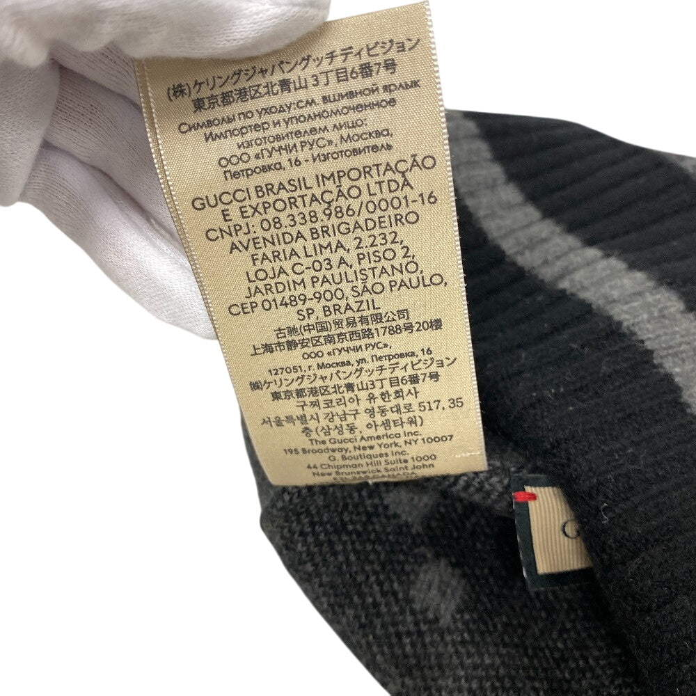 GUCCI Other hats cashmere black GG Knit cap beanie 58