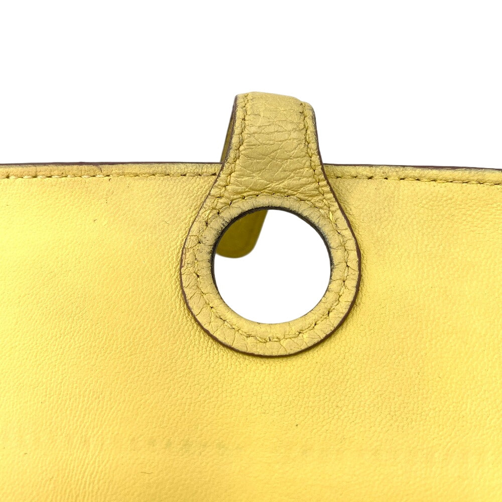 HERMES Long Wallet Purse Taurillon Clemence cream Long wallet Dogon Long
