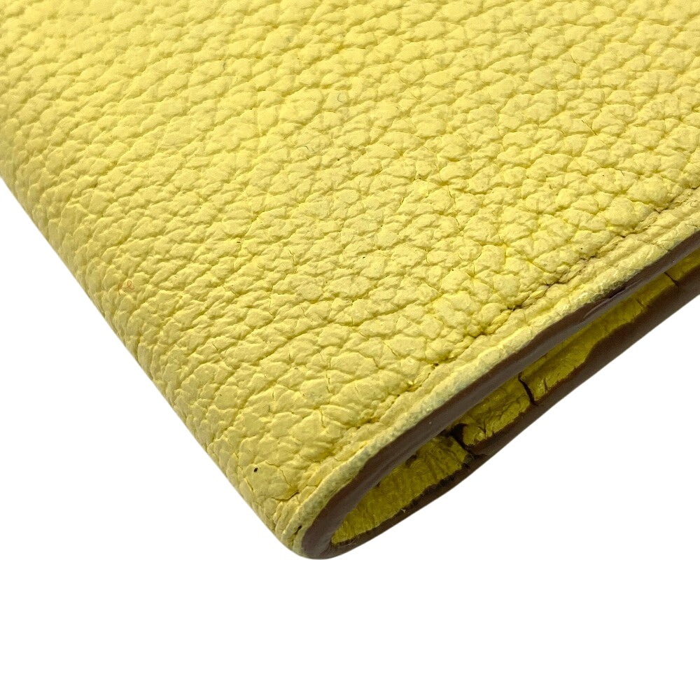 HERMES Long Wallet Purse Taurillon Clemence cream Long wallet Dogon Long