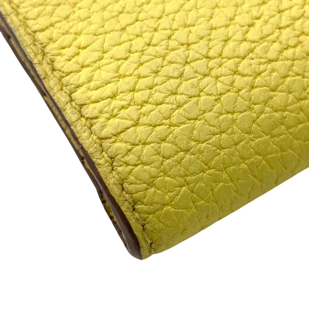HERMES Long Wallet Purse Taurillon Clemence cream Long wallet Dogon Long