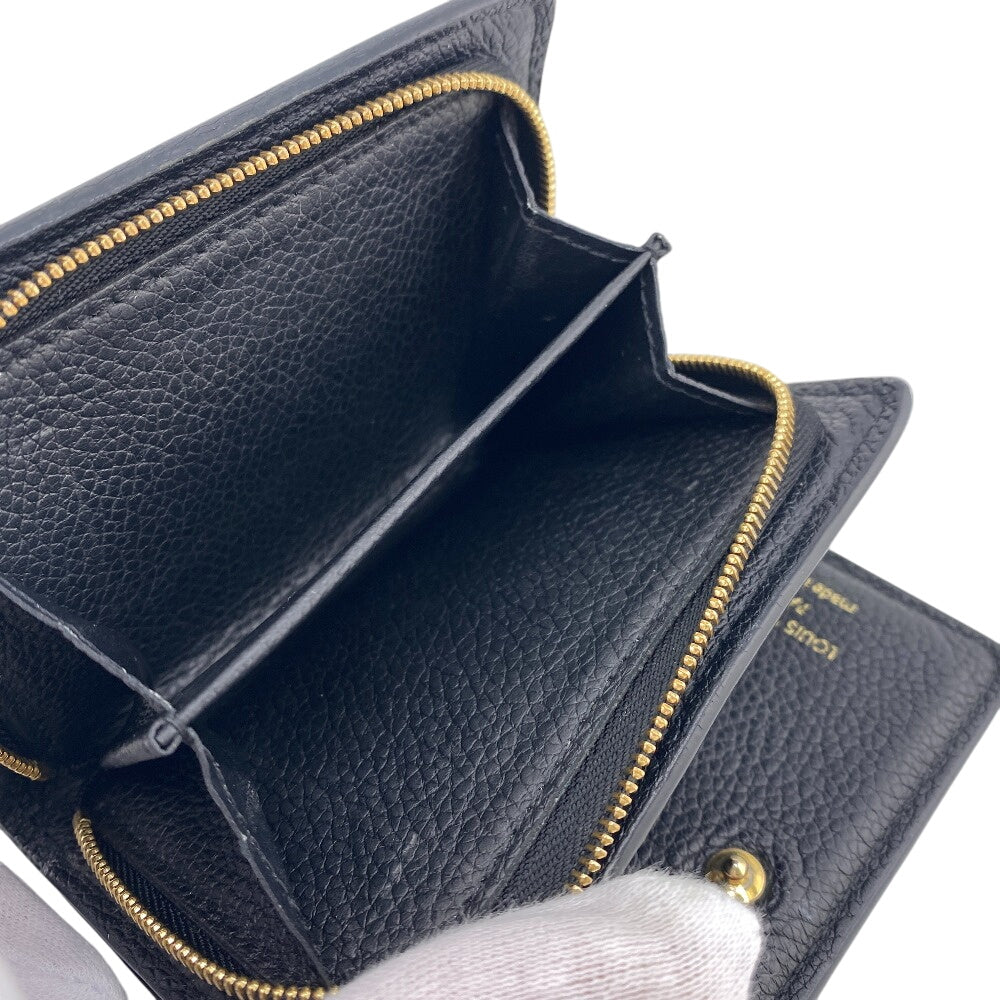 LOUIS VUITTON Bifold Wallet M80151 leather black Monogram Ann Platt Portefeuille Clare