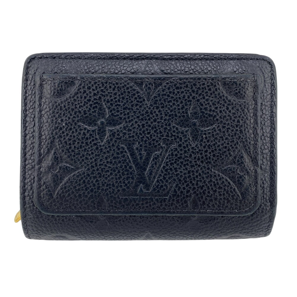 LOUIS VUITTON Bifold Wallet M80151 leather black Monogram Ann Platt Portefeuille Clare