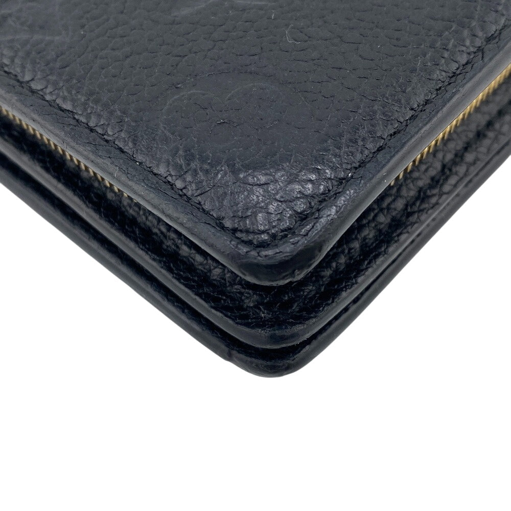 LOUIS VUITTON Bifold Wallet M80151 leather black Monogram Ann Platt Portefeuille Clare