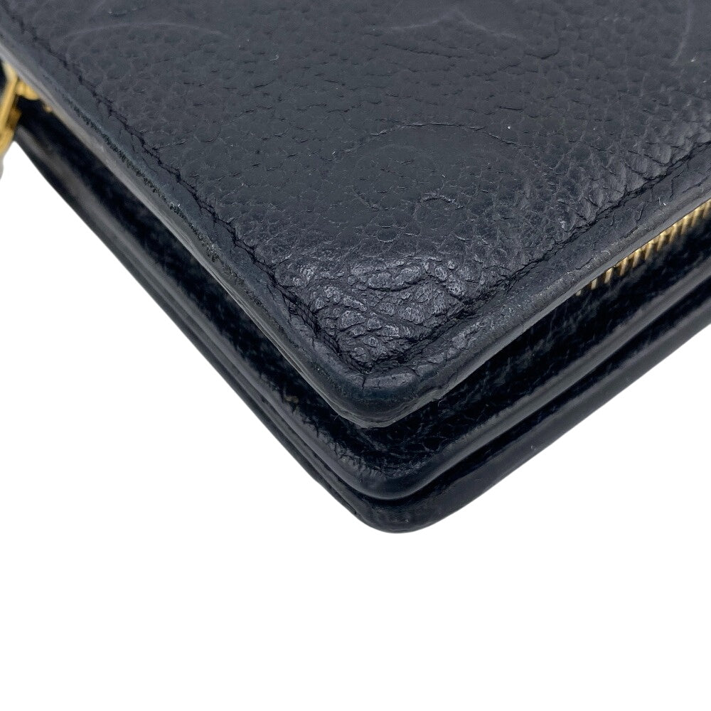 LOUIS VUITTON Bifold Wallet M80151 leather black Monogram Ann Platt Portefeuille Clare