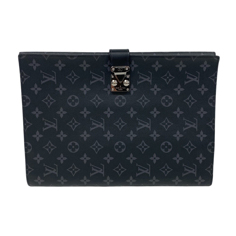 LOUIS VUITTON Briefcase GI0273 leather black Monogram Eclipse Portodocument Frank GM