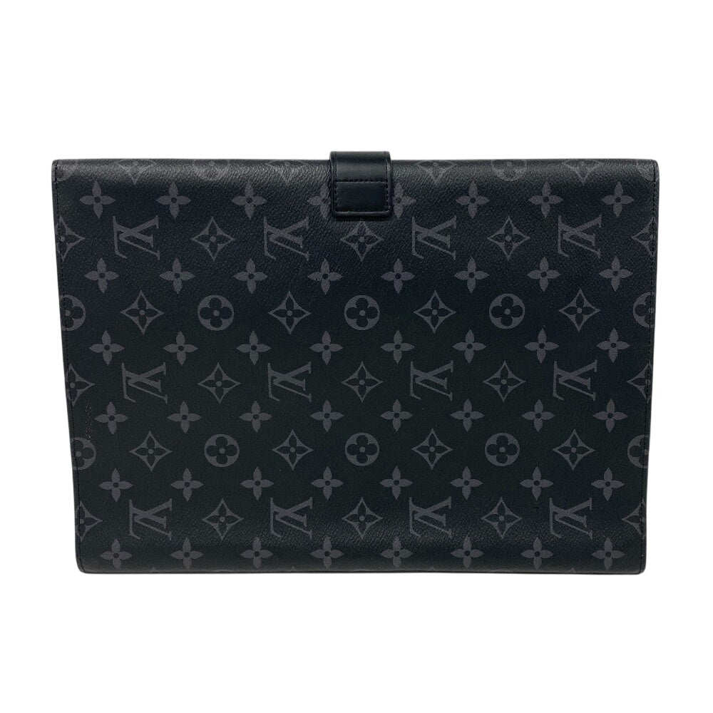 LOUIS VUITTON Briefcase GI0273 leather black Monogram Eclipse Portodocument Frank GM