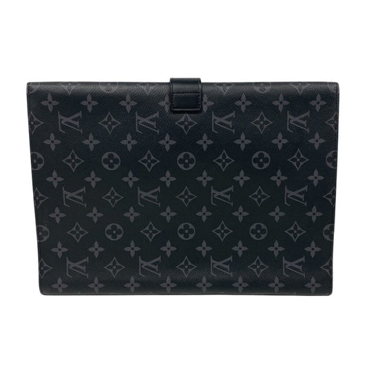 LOUIS VUITTON Briefcase GI0273 leather black Monogram Eclipse Portodocument Frank GM