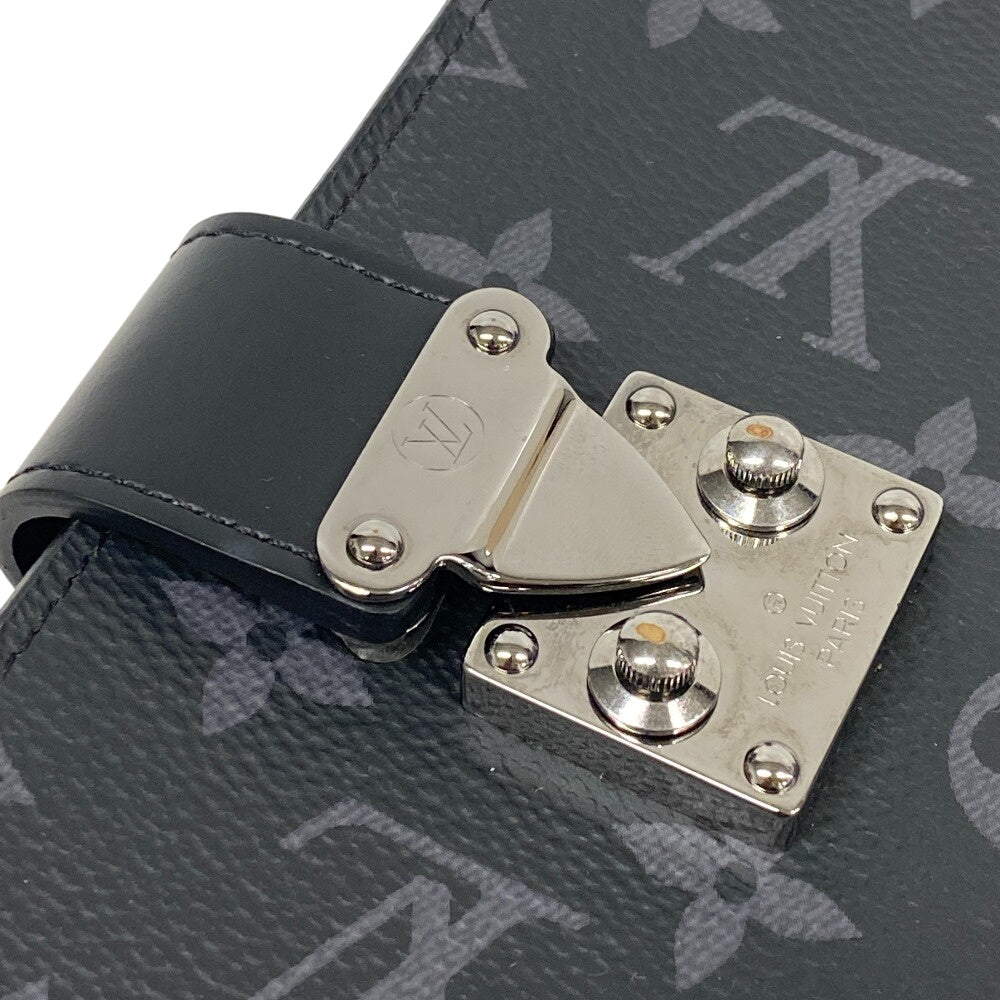 LOUIS VUITTON Briefcase GI0273 leather black Monogram Eclipse Portodocument Frank GM