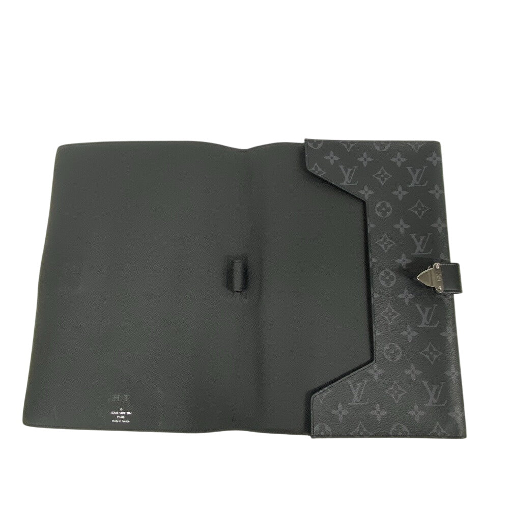 LOUIS VUITTON Briefcase GI0273 leather black Monogram Eclipse Portodocument Frank GM