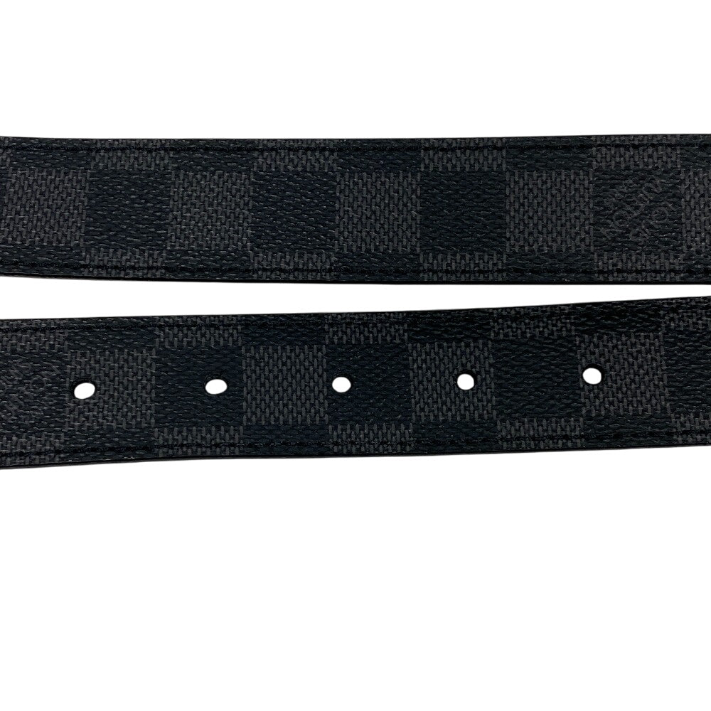 LOUIS VUITTON belt M9638 Leather, PVC black Damier Graphite Santur LVCUT 90/36