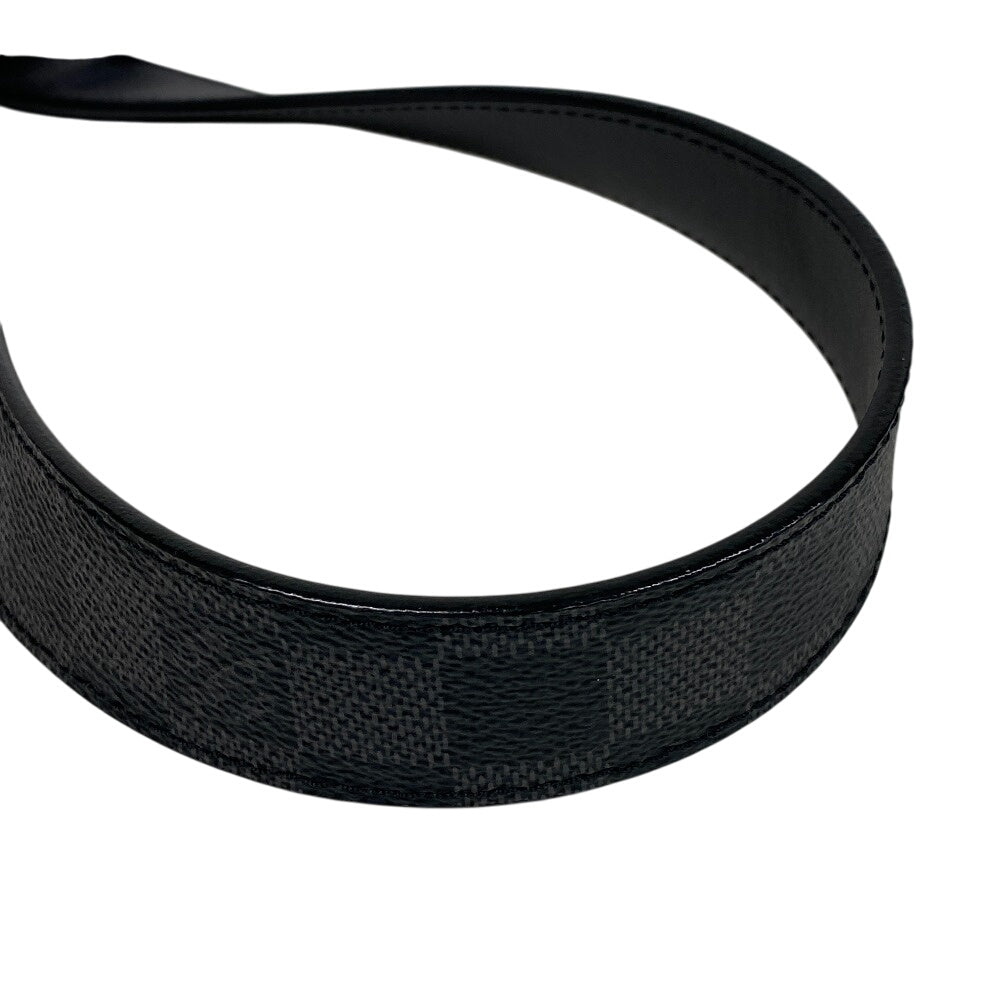 LOUIS VUITTON belt M9638 Leather, PVC black Damier Graphite Santur LVCUT 90/36