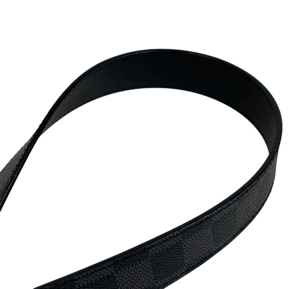 LOUIS VUITTON belt M9638 Leather, PVC black Damier Graphite Santur LVCUT 90/36