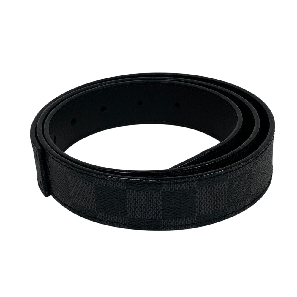 LOUIS VUITTON belt M9638 Leather, PVC black Damier Graphite Santur LVCUT 90/36