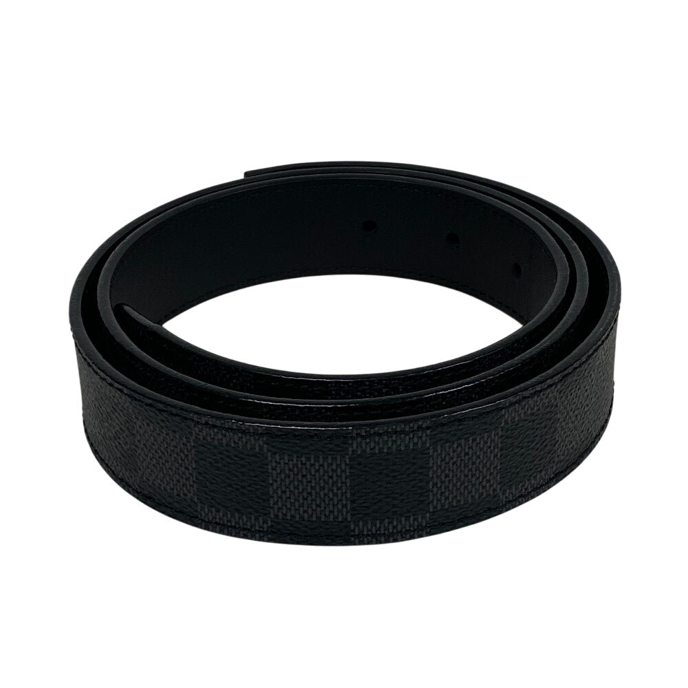 LOUIS VUITTON belt M9638 Leather, PVC black Damier Graphite Santur LVCUT 90/36