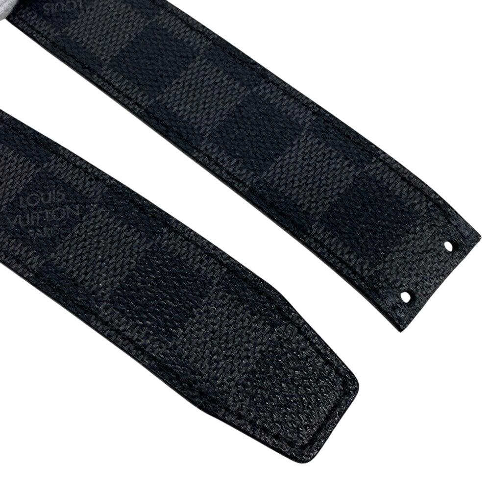 LOUIS VUITTON belt M9638 Leather, PVC black Damier Graphite Santur LVCUT 90/36