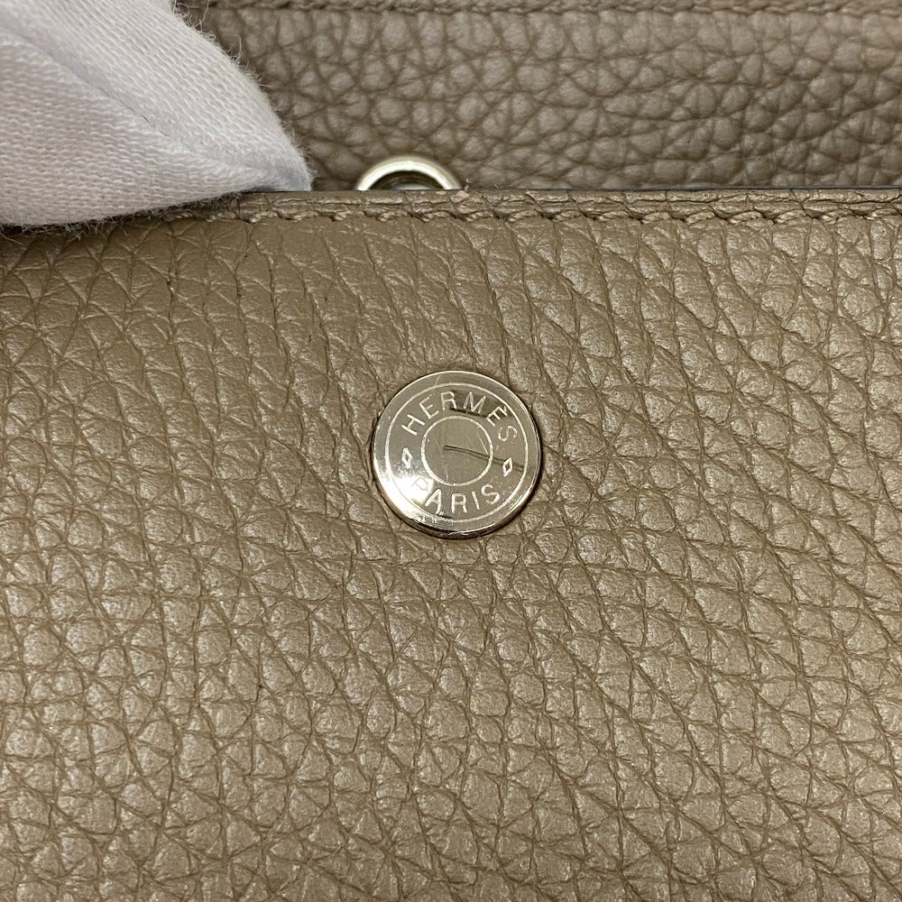 HERMES Handbag Taurillon Clemence, Leather Etope sack velo