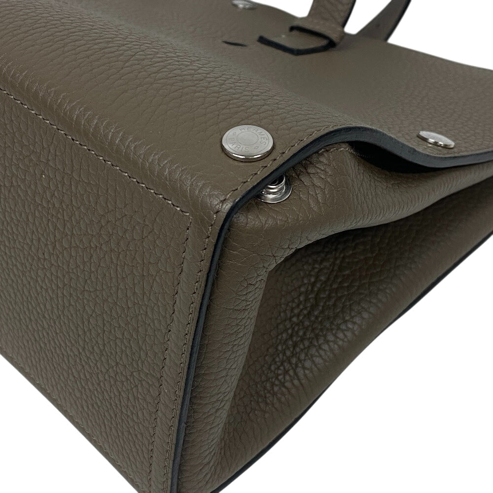 HERMES Handbag Taurillon Clemence, Leather Etope sack velo