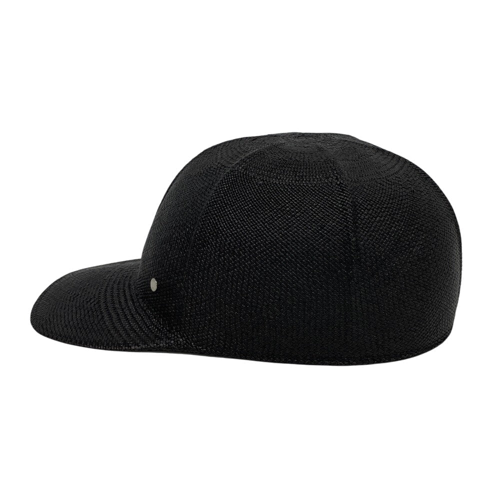 HERMES cap straw black Serie 59
