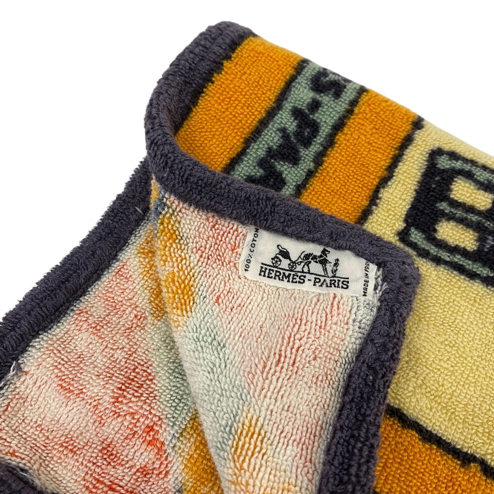 HERMES towel cotton Orange Women(Unisex) Used
