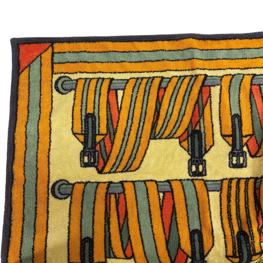 HERMES towel cotton Orange Women(Unisex) Used