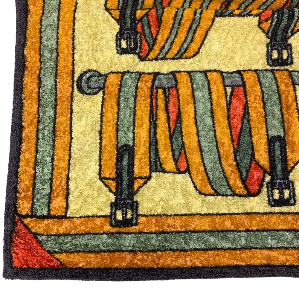 HERMES towel cotton Orange Women(Unisex) Used