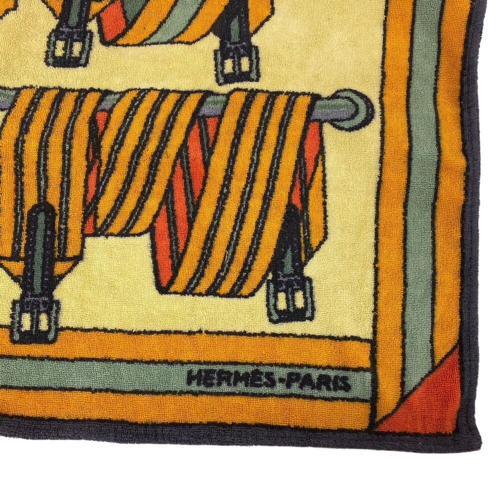 HERMES towel cotton Orange Women(Unisex) Used