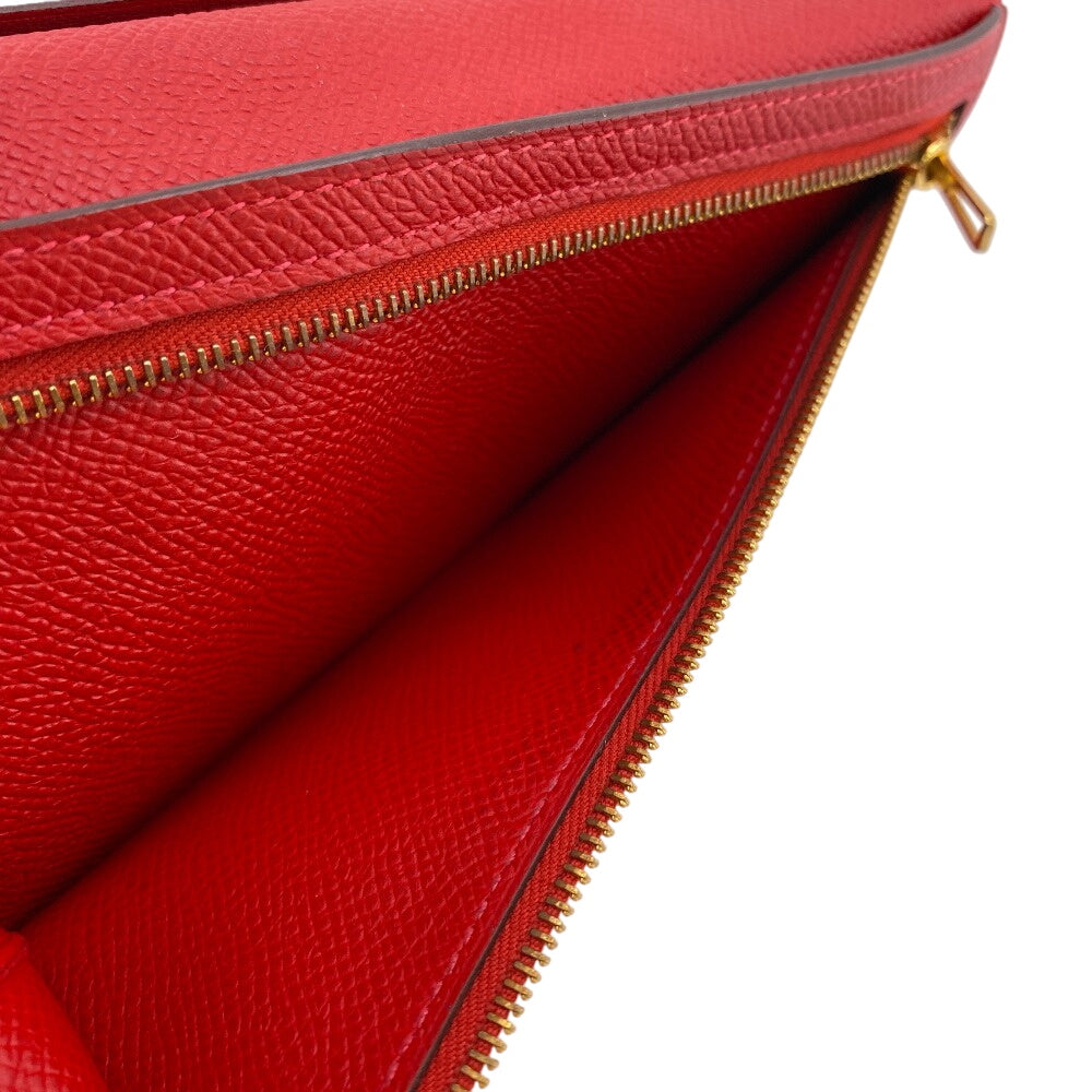 HERMES Long Wallet Purse C Epsom Red Beansufla