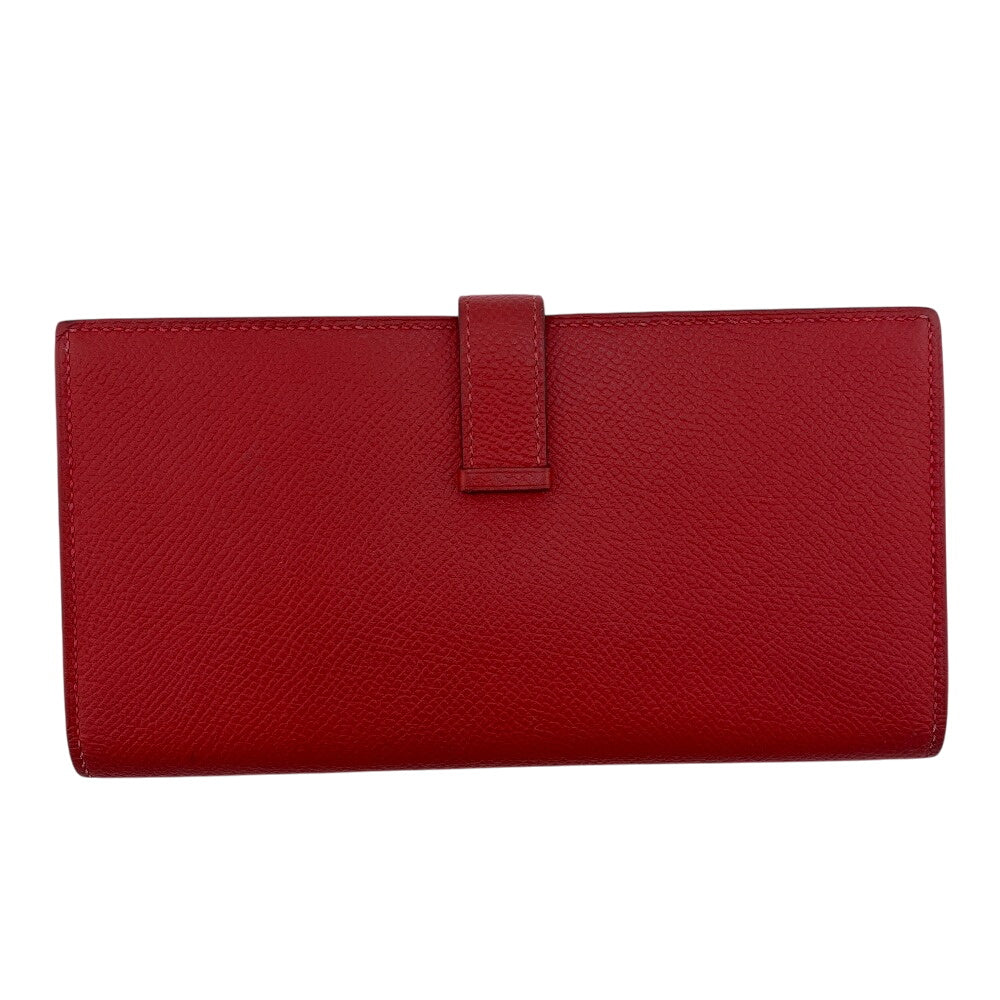 HERMES Long Wallet Purse C Epsom Red Beansufla