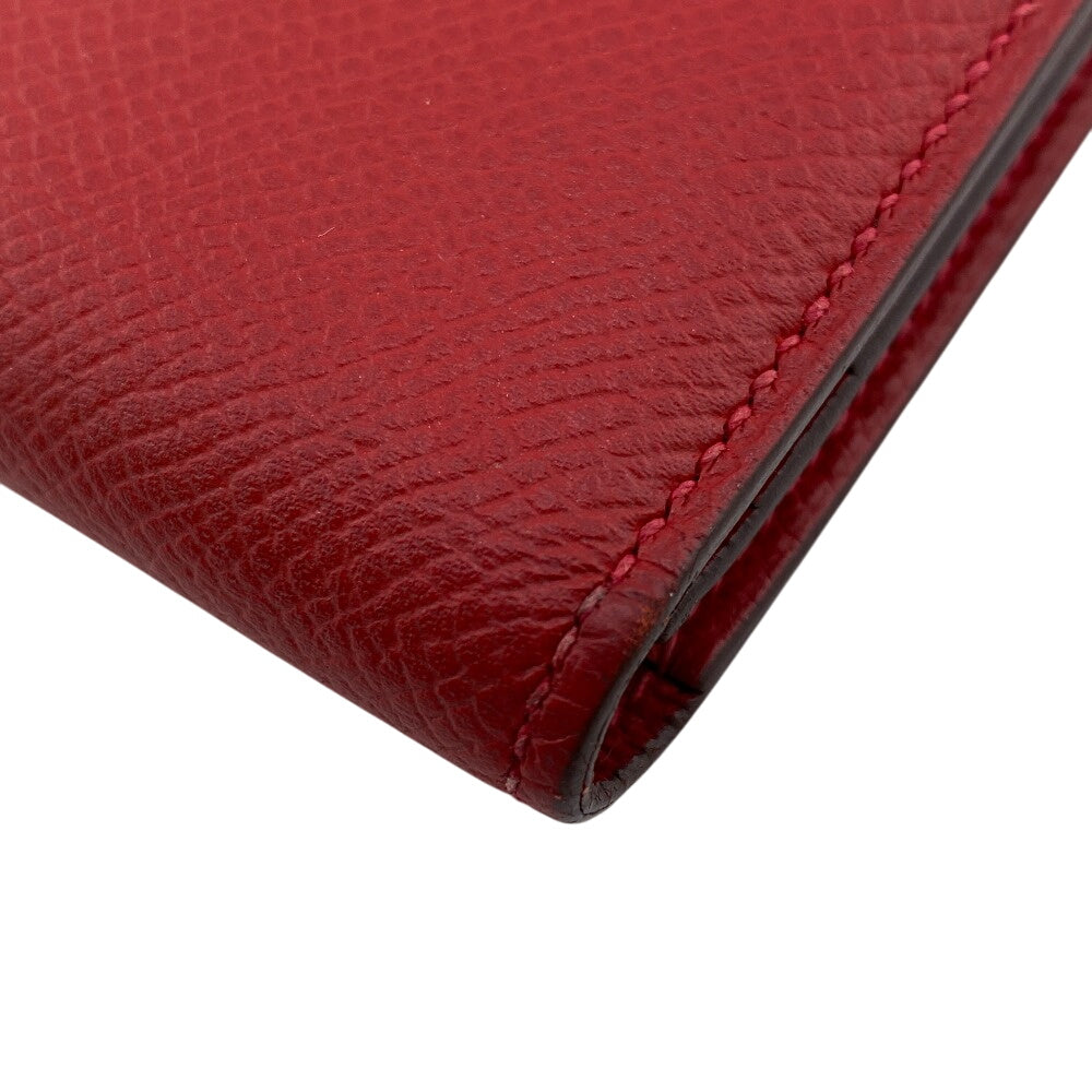 HERMES Long Wallet Purse C Epsom Red Beansufla