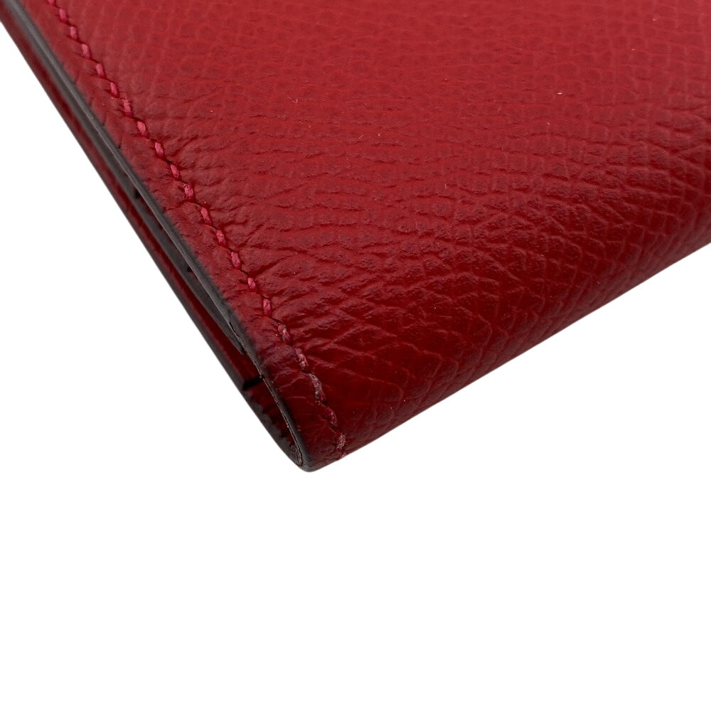 HERMES Long Wallet Purse C Epsom Red Beansufla