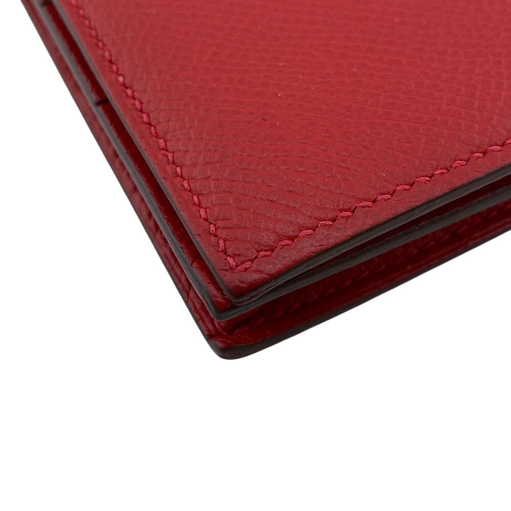 HERMES Long Wallet Purse C Epsom Red Beansufla