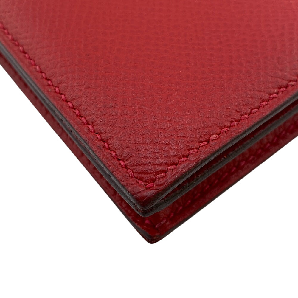 HERMES Long Wallet Purse C Epsom Red Beansufla