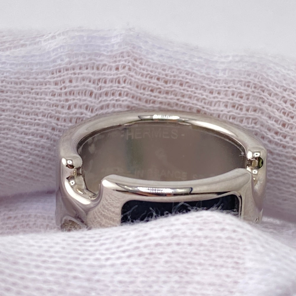 HERMES Ring Gold Plated, Leather black Olympe mens Used