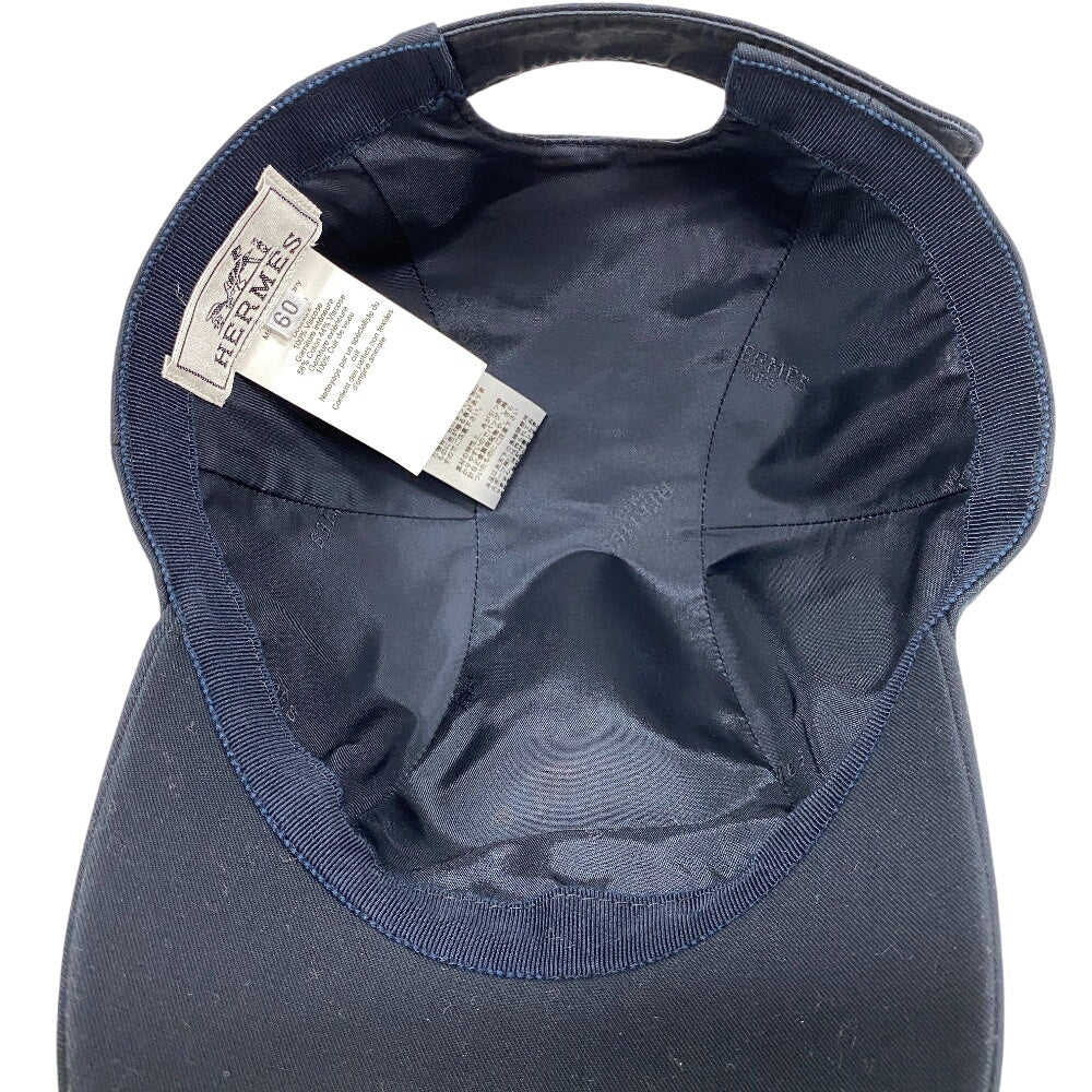 HERMES Other hats cotton black Serie button Miles CDS Women(Unisex) 60 Used