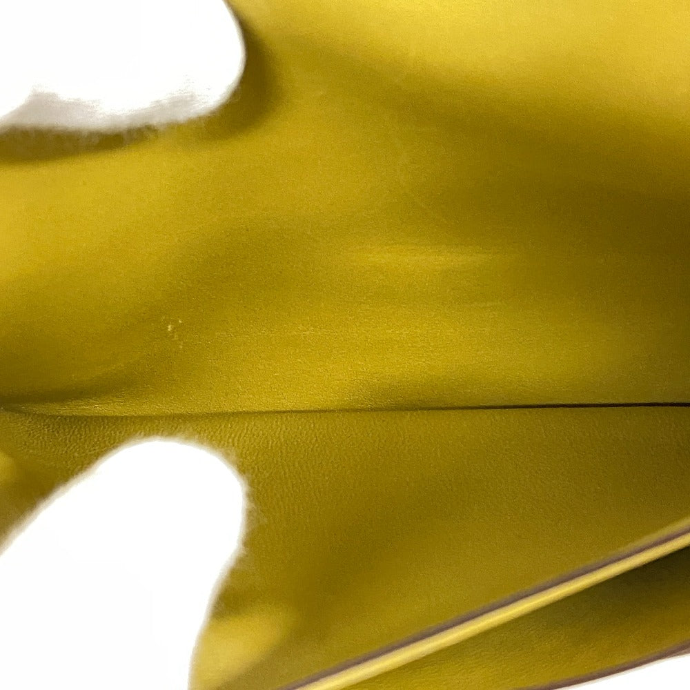 HERMES Bifold Wallet Swift, Epi Leather yellow Long wallet Box scarf Bean Women Used