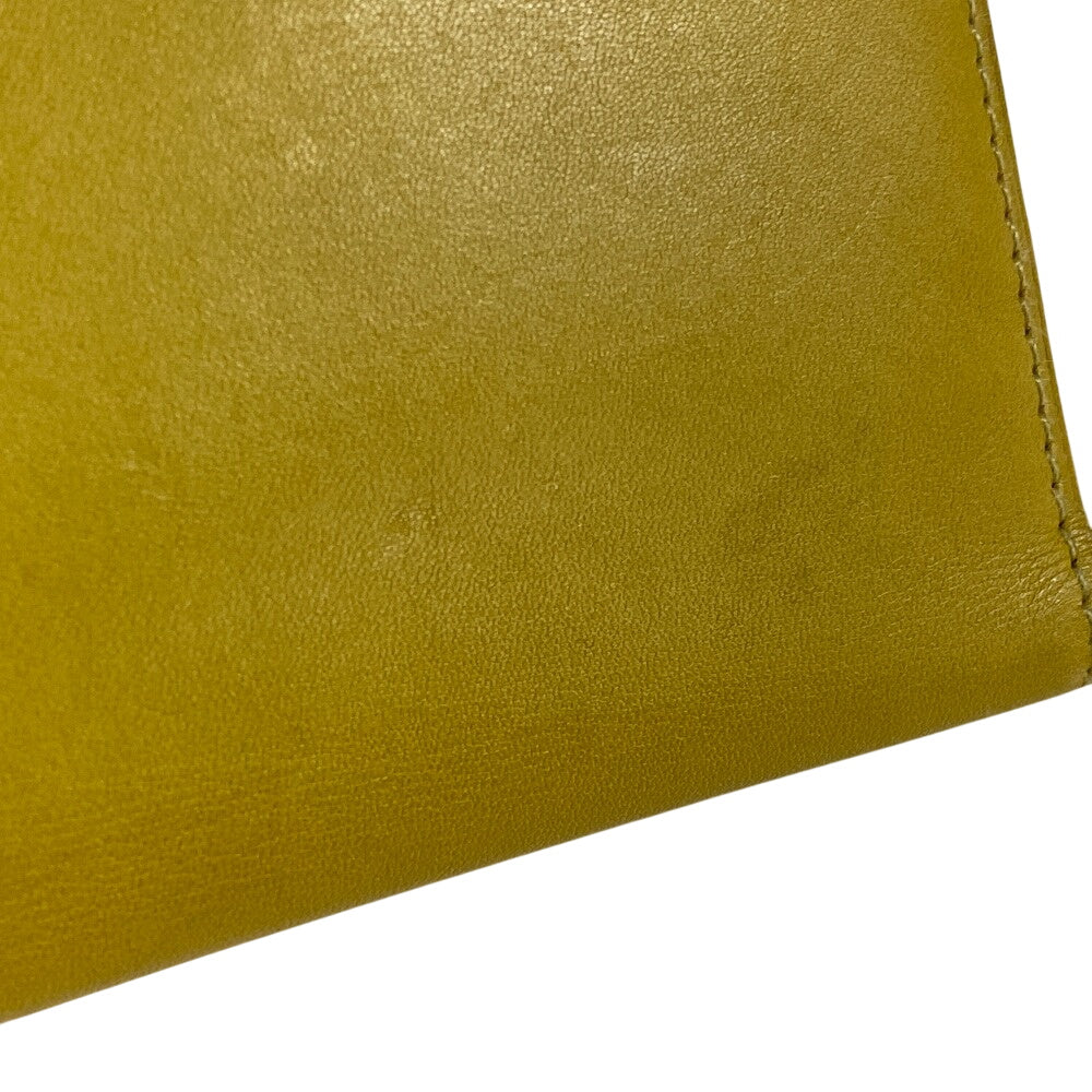 HERMES Bifold Wallet Swift, Epi Leather yellow Long wallet Box scarf Bean Women Used