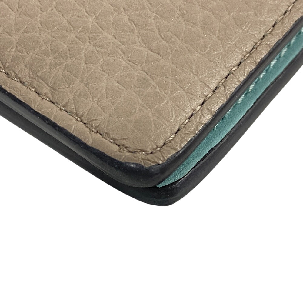 LOUIS VUITTON Bifold Wallet M82198 leather Galle Capusine V Vertical Wallet Capucines Women Used