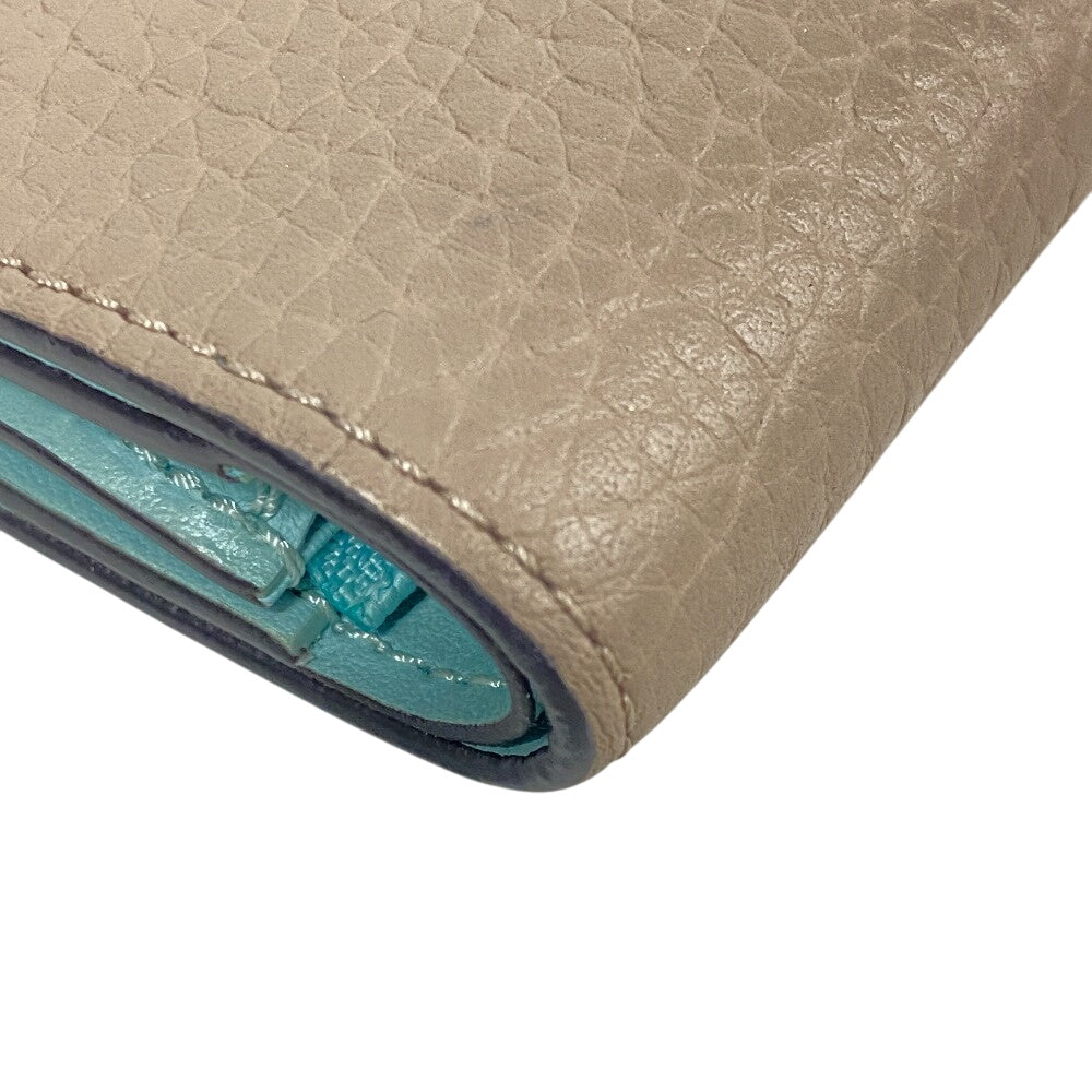 LOUIS VUITTON Bifold Wallet M82198 leather Galle Capusine V Vertical Wallet Capucines Women Used