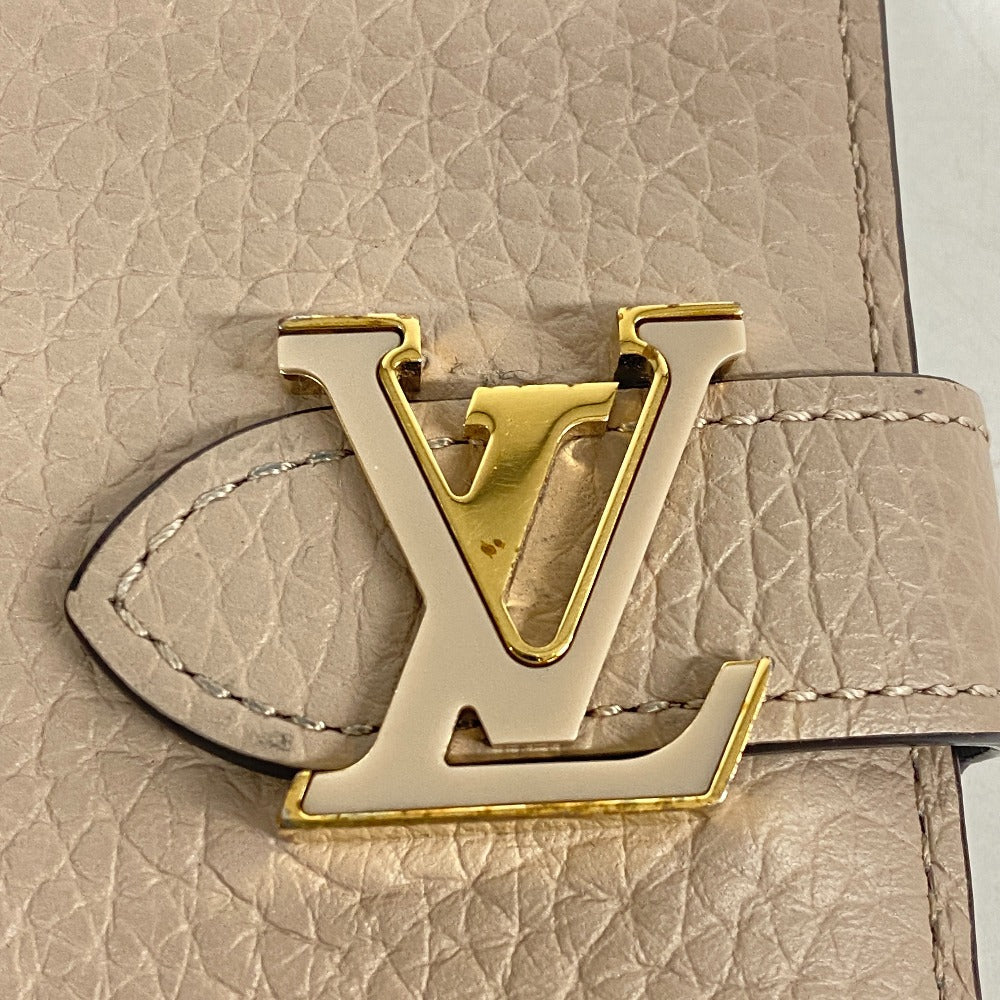 LOUIS VUITTON Bifold Wallet M82198 leather Galle Capusine V Vertical Wallet Capucines Women Used
