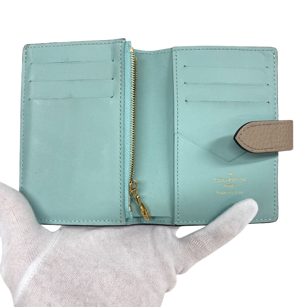 LOUIS VUITTON Bifold Wallet M82198 leather Galle Capusine V Vertical Wallet Capucines Women Used