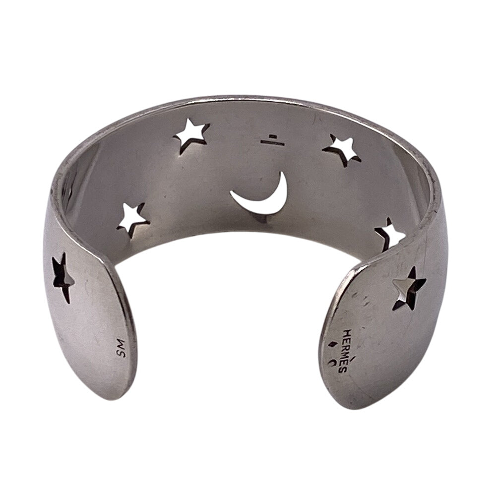 HERMES Bangle Silver925 Silver Moon star Women Used