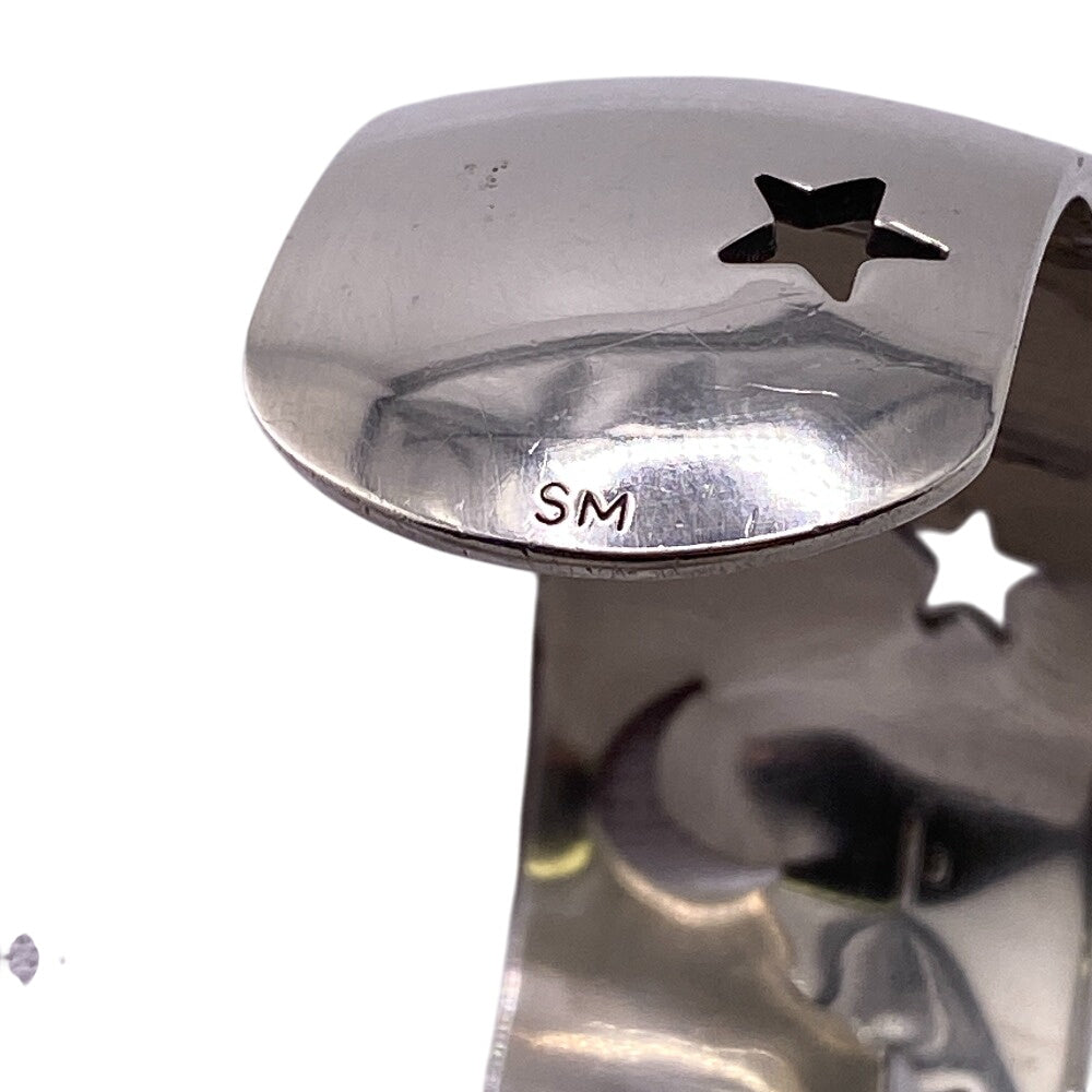 HERMES Bangle Silver925 Silver Moon star Women Used