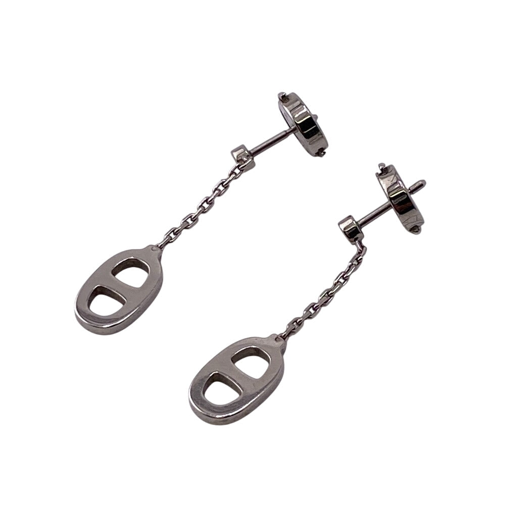 HERMES Pierce Gold Plated Silver Chene Dunkle Women Used