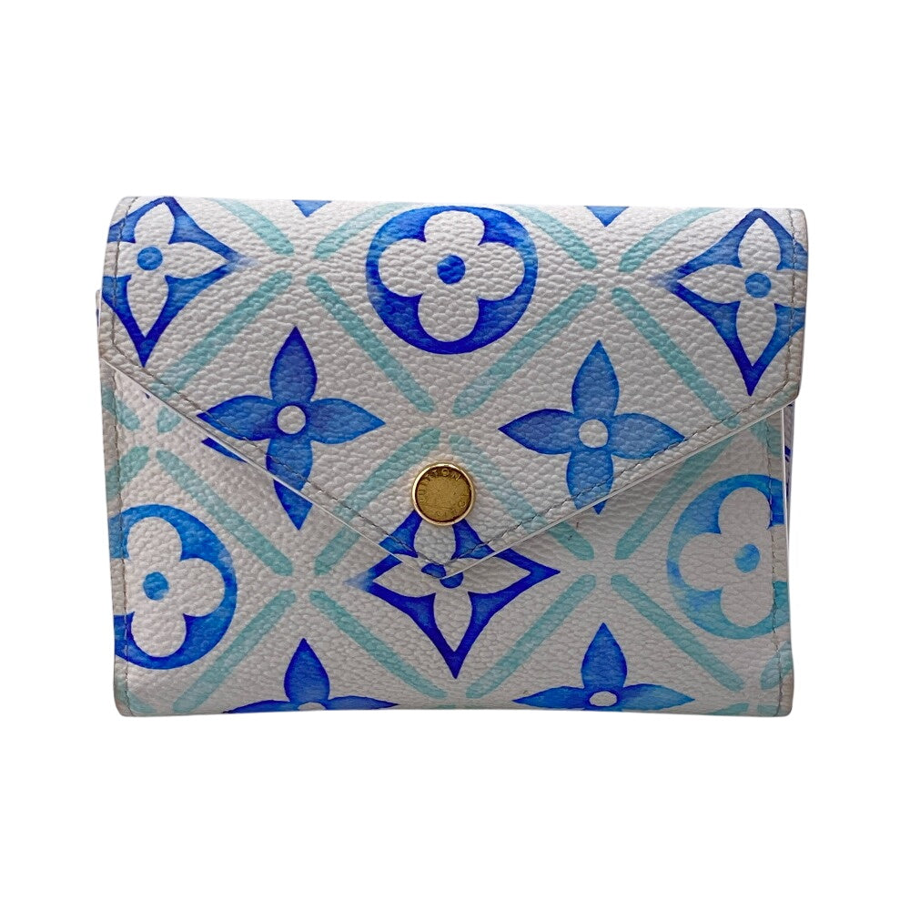 LOUIS VUITTON Bifold Wallet M83623 Monogram blue Monogram Portefeuille Victorine Women Used