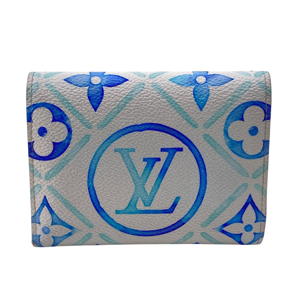 LOUIS VUITTON Bifold Wallet M83623 Monogram blue Monogram Portefeuille Victorine Women Used
